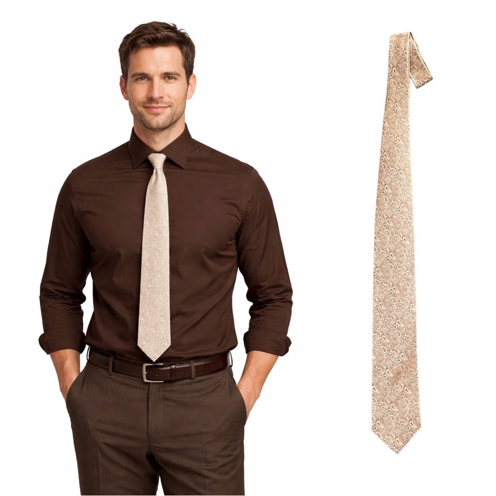 Simons Elegant Beige Paisley Tie
🔥% bundle of 3, 5, 10, 15 or 20 ties